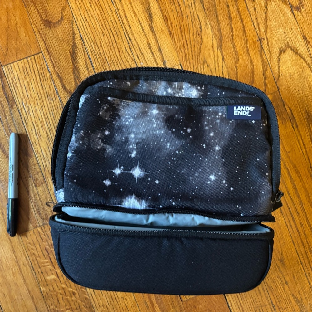 Lands' End Black Starry Men's Bag